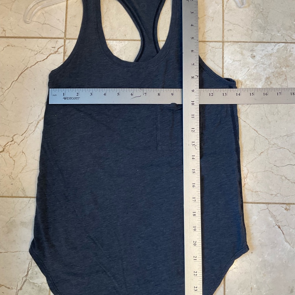 LuLuLemon Athletic Racer Tank, Charcoal, lightweight, Good Condition, Sz S - Picture 11 of 11